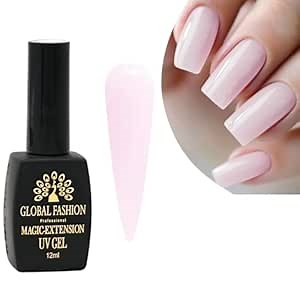 Magic Builder Gel for Nails - 7-in-1 Nail Extension Gel, Self-Leveling & Soak-Off, Strengthener & Overlay, UV/LED Curable, Odorless, No Heat Spike, Nail Sealer,Salon Use (03 - Natural Nude, 12ml)