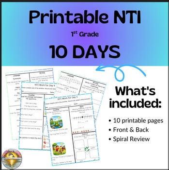 NTI Printables (First Grade) 10 Days