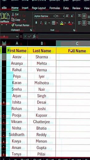 ⚡ Join Text from Multiple Cells in Excel | Excel Shortcut You Must Know!