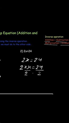 How to Solve Two - Step Equation with Multiplication. #algebra #maths #skacademy