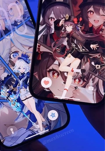 Starting the new year with Furina or Hutao? ✨ Live wallpaper lock sreen video play widget, I seriously can’t choose 😭 #genshinimpact #furina #hutao #iphone17#animewallpaper