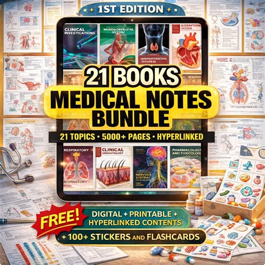 Medical Student Notes Bundle, High-yield Med School Study Notes, 21 Subjects, 4000 Pages, 2300 Anatomy & Clinical Diagrams, Nursing School - Etsy