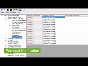 B Series Control Panels: Personal Notification