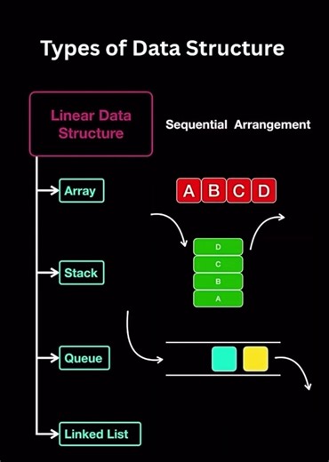 Types of Data Structure 📌 #datastructures #studytips #programmingtutorial