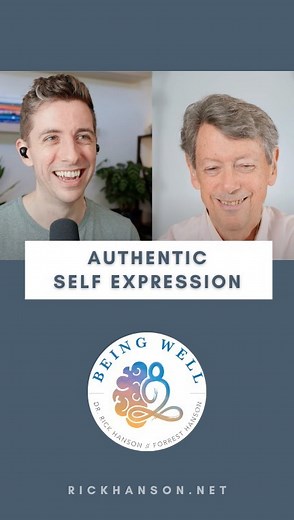 1.9K views · 50 reactions | What is the path to authentic self expression? First, we need to drop the performance; the “mask” or facade that we tend to give to the. world rather than the truth of who we are. Find this full conversation about authenticity on this week’s episode of @beingwellpodcast — available through the link in my profile. | Rick Hanson, Ph.D. | Facebook