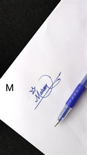 M letter unique autograph writing | Stylish signature design