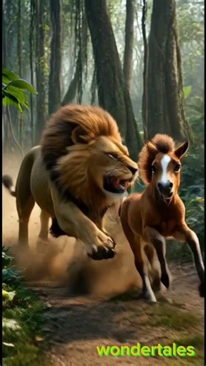 Lost Foal vs Lion – Mother’s Love Wins 🦁🐎