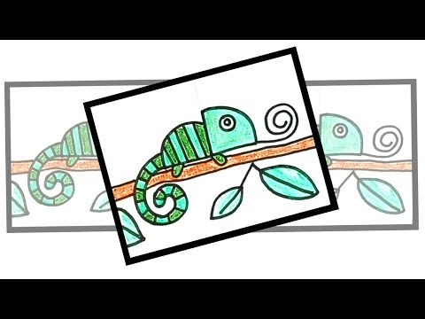 How to Draw a Chameleon: Easy Step-by-Step Art Lesson for Kids