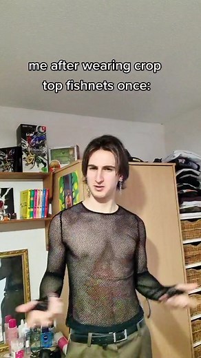 Men's Fishnet Crop Top Outfit Ideas
