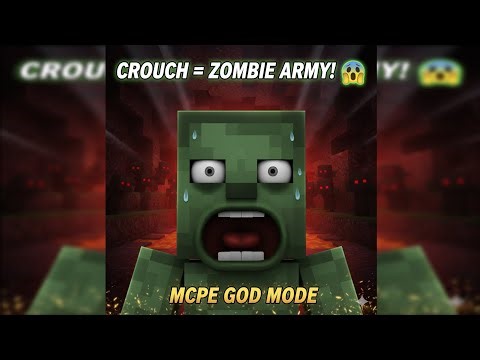 😱🔥 1000 ZOMBIES! Crouch Mod MCPE