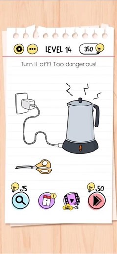 Brain Test Level 14 Walkthrough - Turn it off! Too dangerous! 🧠 #Shorts