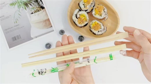 Disposable Bamboo Chopstick Chinese Type Custom Chopstick in Paper Packing Personalized Sushi Chopstick for Packaging