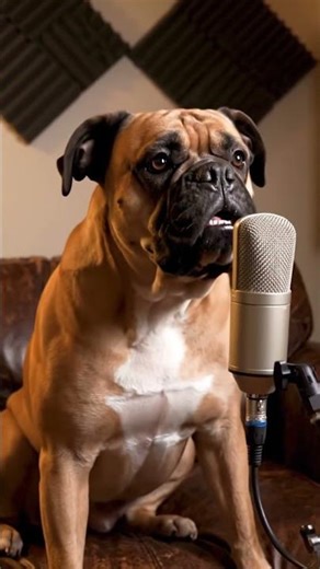 boxer dog rapping