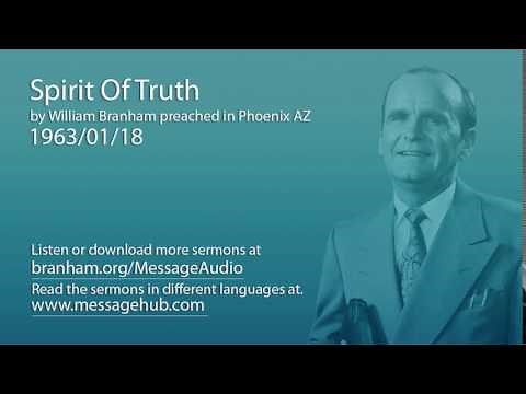 Spirit Of Truth (William Branham 63/01/18)