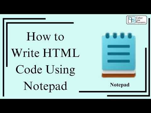 How to Write HTML Code Using Notepad