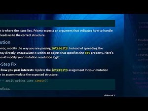 How to Fix the Prisma cannot create a user type because of array argument Error