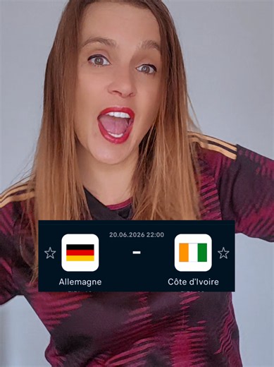Encore 3 jours avant le match samedi soir a 22h🏆🇩🇪 ALLEMAGNE🆚️CÔTE D'IVOIRE 🙌 #dfbteam #coupedumonde2026 #fifaworldcup #cotedivoire