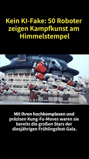 Kein KI-Fake: 50 Roboter zeigen Kampfkunst am Himmelstempel #Cutting_edge_China (Quelle: Xinhua) | China.org.cn