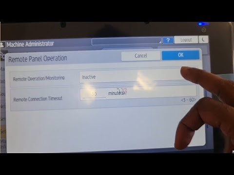 How To Enable Remote Panel Operation Ricoh IM C2010 Printer