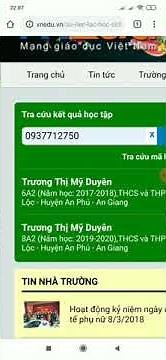 Hướng dẫn học sinh tra cứu sổ liên lạc điện tử trên VNEdu