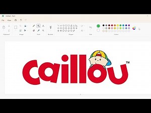 How to draw the Caillou logo using MS Paint | How to draw on your computer