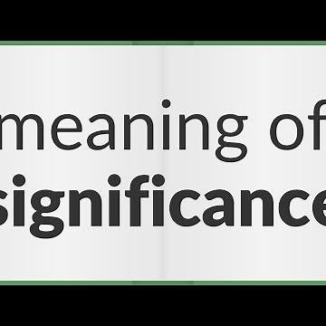 Significance | meaning of Significance