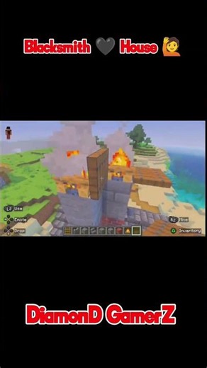Minecraft Blacksmith 🖤 House 🏠 Tutorial Short 🙋#shortvideo