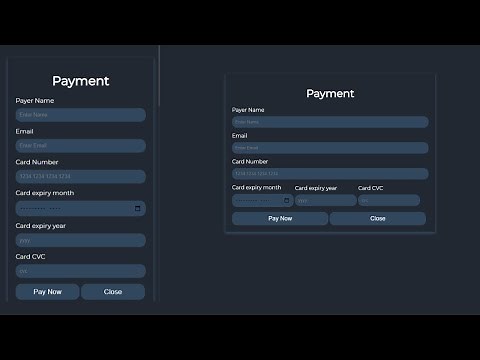 How to make a form. payment page using only html and css.