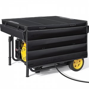 Generator Covers While Running, 100% Waterproof Heavy Duty Tarps Generator Tent, Portable Outdoor Generator Enclosure for Most 4000w~13000w Generators, Black