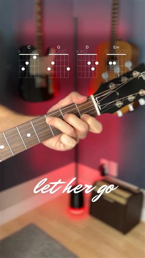 Guitar Coaching Online on Instagram: "let her go (passenger) guitar tutorial [strumming] #guitarlesson #passenger #acousticguitar"