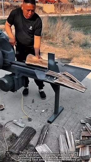 Log Splitting Work Tool Using Wood Splitter Machine #worktool