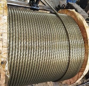 [Hot Item] 1-1/2" Inch 18*7 18X7 FC Wsc Main Hoist Rotation Resistant Steel Wire Rope Anti-Twisting Cable Cord Factory 1960 N/mm2 BS En 12385 DIN 3055