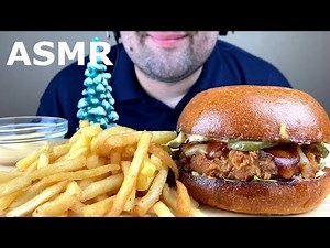 ASMR CHICKEN SANDWICH & FRENCH FRIES (Eating Sounds) Mukbang