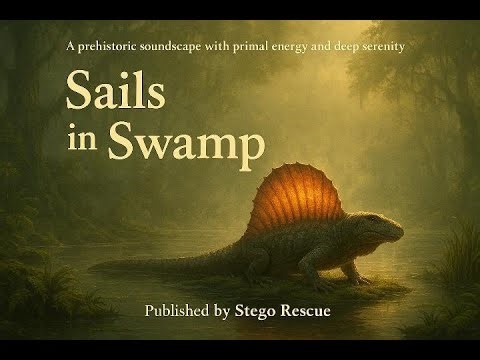Dimetrodon Sails in the Swamp｜A Silent Dinosaur Hunter Waits｜AI Music Video