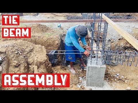 Day 7 | Tie beam rebar installation | Best way to install tie beam | House Construction Philippines