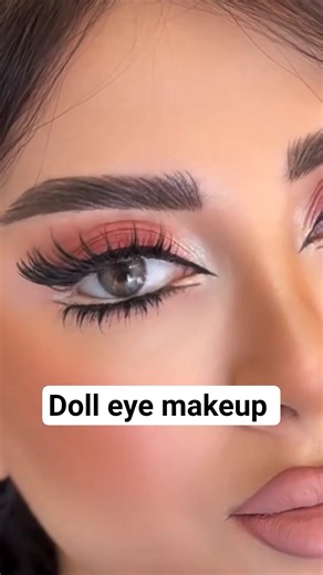 Doll Eye Makeup Tutorial | Big Round Eyes Look for Beginners#shortsviral #eyemakeup