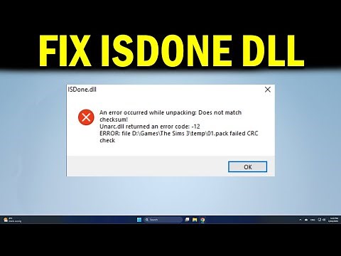 How To Fix ISDone dll Error While Installing Games