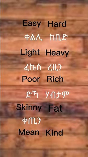 BASIC Tigrigna Words | #fypシ #ethiopia #shorts