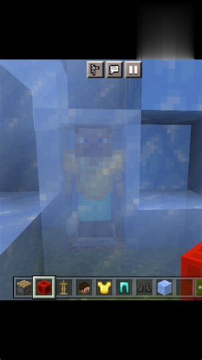 Minecraft build hack in freezing Steve 😱