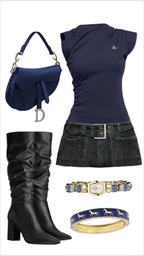 navy dreams & black boots 🖤 #fashion #shorts