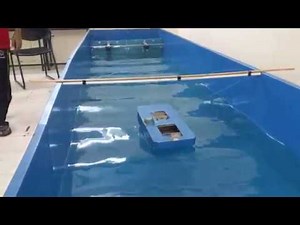 1# Wave tank demo BARGE model testing || ARDUINO || DIY || Open source