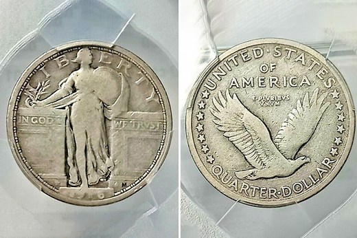 Rare standing liberty 1916 quarter sells for $5,101 on eBay