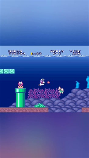TAS Super Mario All-Stars Super Mario The Lost Levels SNES Mario - Stage 9-1