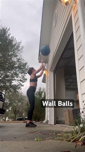 Wallball you can also use light dumbells if you do not have a Wallballs and do DB thrusters