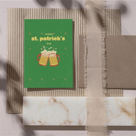 St Patrick’s Day Shamrock Greeting Cards | Green Irish Card - Etsy