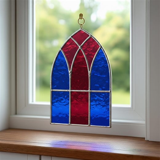 Church Window Stained Glass Pattern – Gothic Cathedral Suncatcher Template - Printable PDF PNG JPEG - Etsy