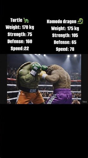 THE WINNER IS... 👑 Komodo Dragon vs Turtle | Boxing Match