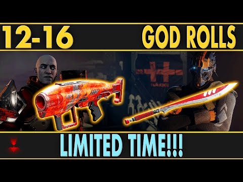 God Rolls LIMITED TIME!!! Destiny 2 - Zavala & Banshee Dec 16th
