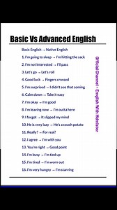 Basic vs Advanced English | English With Mdmister