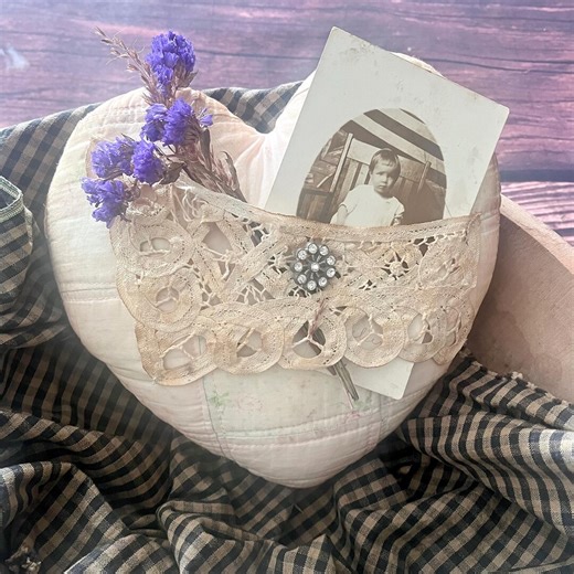 Vintage 9" Quilted Heart Pillow – Handmade Lace & Rhinestone Accented Decorative Pillow - Altered Vintage Decor - Valentines Day - Gifts - Etsy